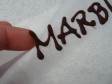 decori e scritte di cioccolata