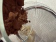 tortino banana, cacao e gocce in friggitrice tortino banana, cacao e gocce in friggitrice