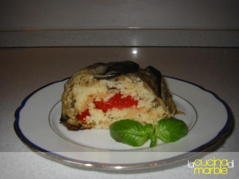 corona di melanzane e cous cous