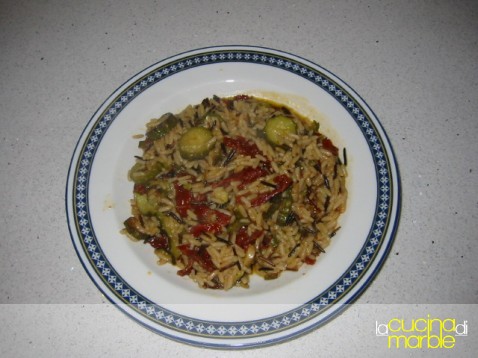 riso pomodori secchi e zucchine