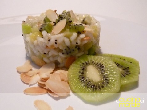 risotto kiwi e mandorle
