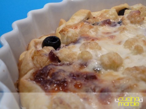 torta cavolfiore olive e cipolle