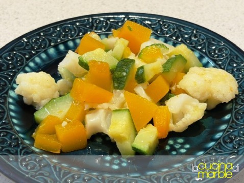 zucca con zucchine e cavolfiore